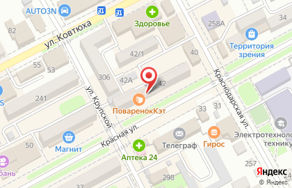 Парикмахерская Чио Чио на Красной улице на карте