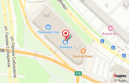 Торгово-развлекательный центр Армада на улице Героев Сибиряков на карте