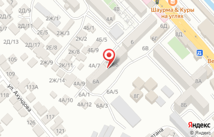Продовольственный магазин на проспекте Амет-Хана Султана на карте