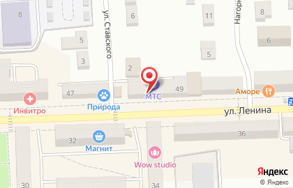 Офис продаж Билайн на улице Ленина, 49 в Рузаевке на карте