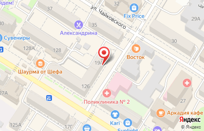 Парикмахерская №1 на улице Курнатовского на карте