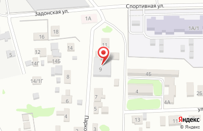 Продуктовый магазин в Парковом переулке 9 на карте