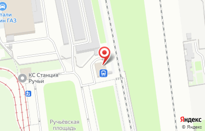 Ручьи, железнодорожная станция на карте