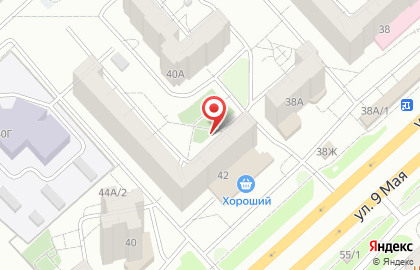 Банкомат КБ Кедр, Левый берег на улице 9 Мая на карте