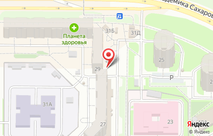 Аптека Вита на улице Академика Сахарова на карте