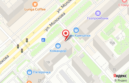 Банкомат Енисейский объединенный банк на улице Молокова на карте