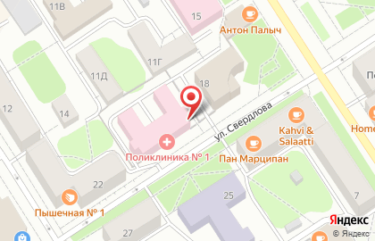 Сеть киосков и магазинов свежей выпечки Метро-II на улице Свердлова на карте