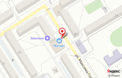 Супермаркет Магнит на улице Максима Горького на карте