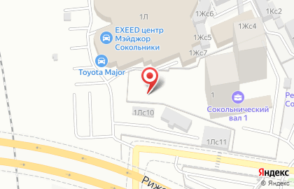 Major Express на улице Сокольнический Вал на карте