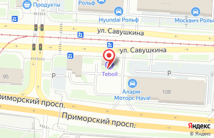 ЗАО Банкомат, Кредит Европа Банк на улице Савушкина на карте
