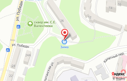 Магазин Зима в Южно-Сахалинске на карте