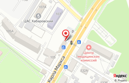 Продуктовый магазин в Железнодорожном районе на карте