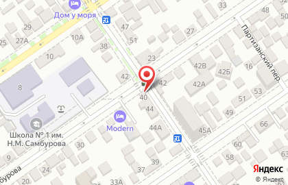 Продовольственный магазин на улице Самбурова на карте