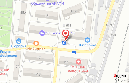 Кафе Пивоман на улице Татищева на карте