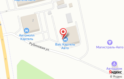 Дилерский центр Mitsubishi на Рубиновой улице на карте