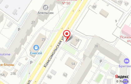 Шиномонтажная мастерская в Октябрьском районе на карте