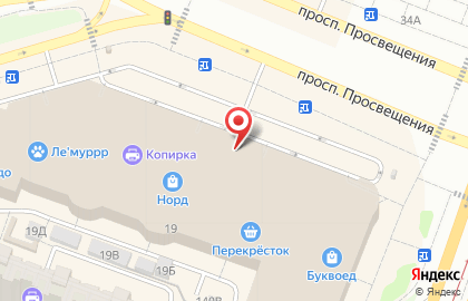 Магазин овощей и фруктов на проспекте Просвещения, 19 лит А на карте