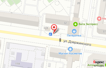 Киоск по продаже печатной продукции Роспечать на улице Дзержинского, 32а киоск на карте
