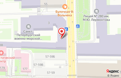 Спортивно-танцевальный клуб Современник на метро Балтийская на карте