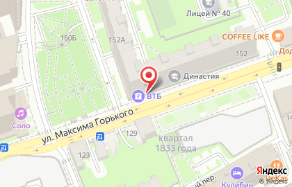 Банк втб на улице Максима Горького, 152 на карте