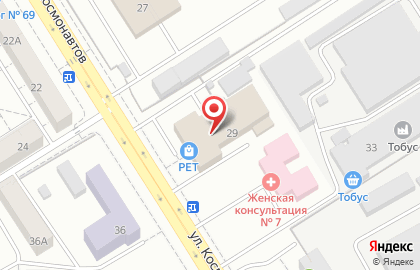 Салон мебели Эльт на улице Космонавтов на карте