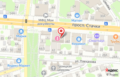 Магазин Квадратный метр на проспекте Стачки на карте