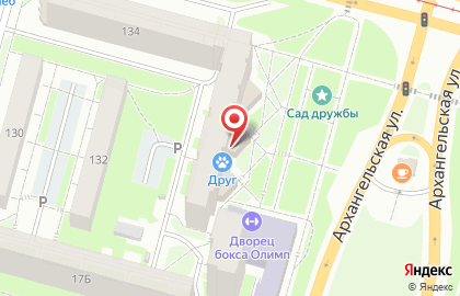 Магазин Мир плитки на Архангельской улице на карте