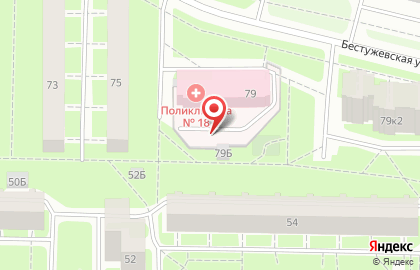 Шофёрская Медицинская Комиссия на Бестужевской улице на карте