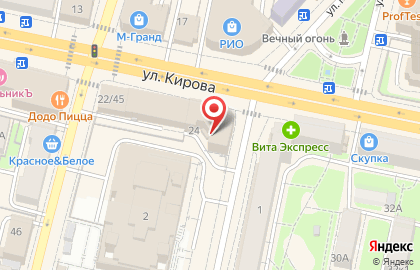 Банкомат Райффайзенбанк на улице Кирова на карте