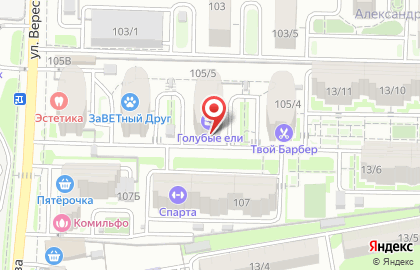 Аптека Мир Здоровья на улице Вересаева на карте
