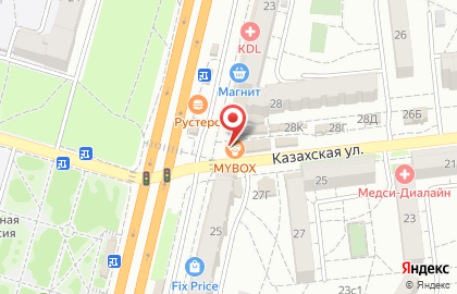 Ресторан японской и азиатской кухни Mybox на Казахской улице на карте