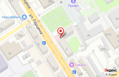 Банкомат АКБ Московский Индустриальный банк, Орловский филиал на улице Герцена на карте