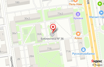 Библиотека №36 на проспекте Космонавтов на карте