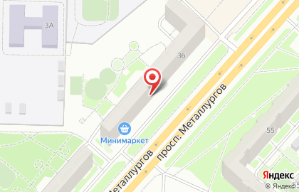Банкомат Совкомбанк на проспекте Металлургов на карте