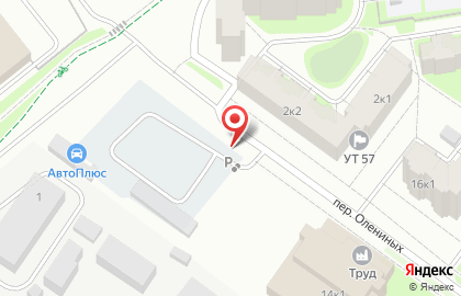 Автостоянка на ул. Олениных, 2а на карте