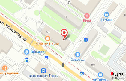 Южный двор на улице Коминтерна на карте