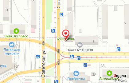 Магазин Равис в Челябинске на карте