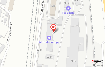 Специализированный магазин аккумуляторов AKB-Master.ru на Егорьевской улице на карте