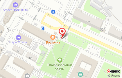 Киоск по продаже печатной продукции на Привокзальной площади на карте