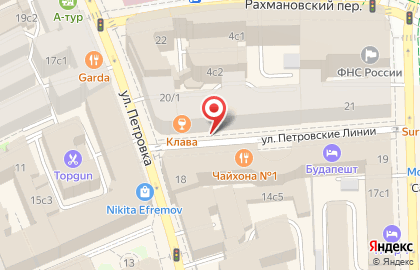 Музыкальный Театр Солнца на улице Петровские Линии на карте