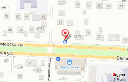 Продуктовый магазин на Беломорской, 78а на карте
