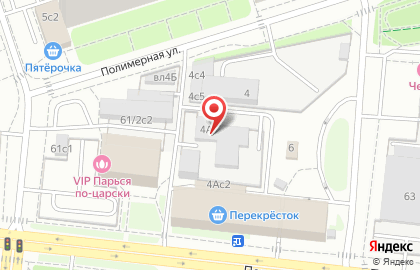 Сервис доставки продуктов Яндекс.Лавка на Полимерной улице на карте