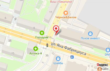 Овощной магазин Победа на улице Яна Фабрициуса на карте