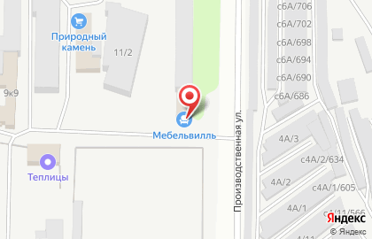 Мебельный салон Мебельвилль на Производственной улице на карте