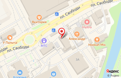 Туристическое агентство Саквояж на площади Свободы на карте
