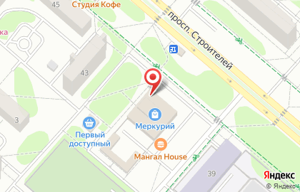 Дискаунтер Пятёрочка на проспекте Строителей на карте