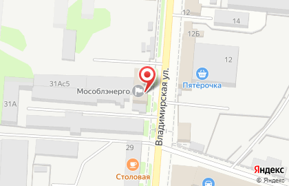 Павлово-Посадский филиал Мособлэнерго на Владимирской улице на карте