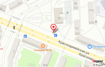 Продуктовый магазин на Красноармейской улице на карте