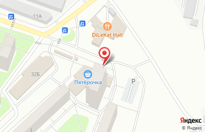 Супермаркет Пятёрочка на улице Филиппова в Подольске на карте