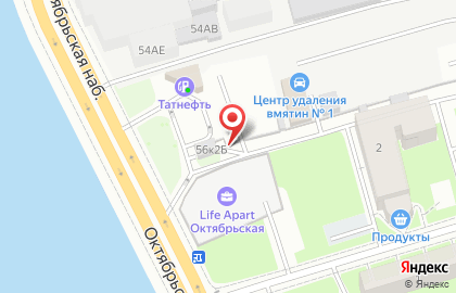 Миг на Октябрьской набережной на карте